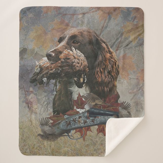 Manta Sherpa El Sprocker Spaniel, el arte del perro de las arma (Anverso)