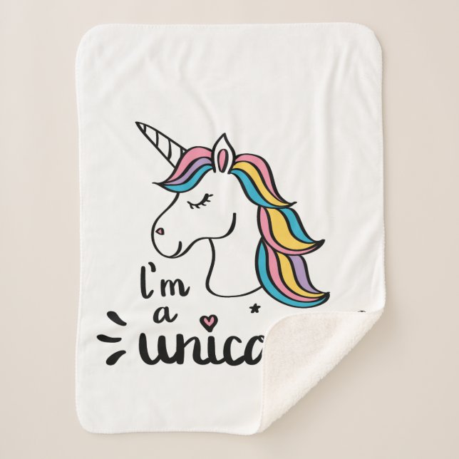 Manta Sherpa El unicornio el | soy un unicornio (Anverso)