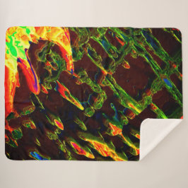 Manta Sherpa El verde se drena en llamas