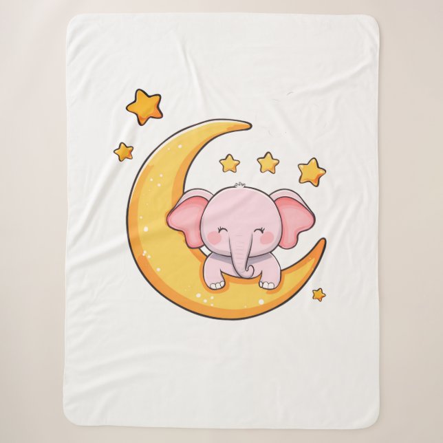 Manta Sherpa elefante bebé (Anverso)
