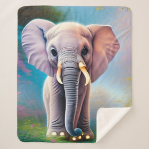 Manta Sherpa Elefante bebé