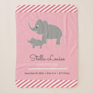Manta Sherpa Elefante bebé y Invitación de niñas bebé parag