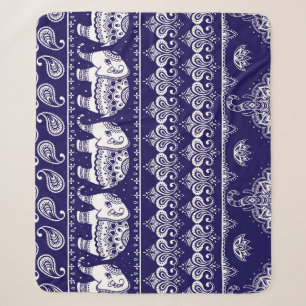 Manta Sherpa Elefante, paisley: patrón de cosecha tribal.