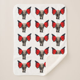 Manta Sherpa Elefantes voladores Sherpa Blanket
