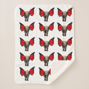 Manta Sherpa Elefantes voladores Sherpa Blanket