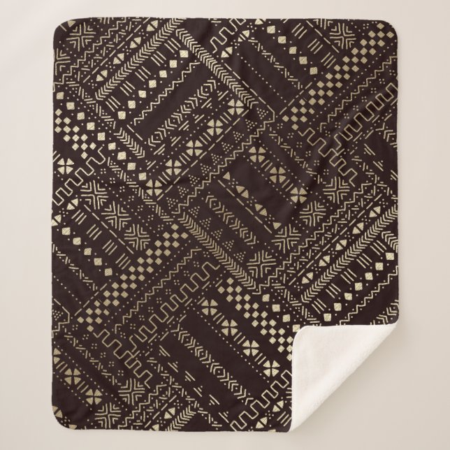 Manta Sherpa Elegancia afrocéntrica para una vida acogedora (Anverso)