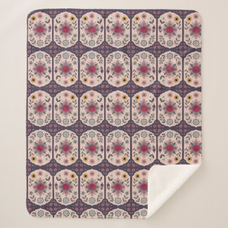 Manta Sherpa Elegancia de Mandala Floral