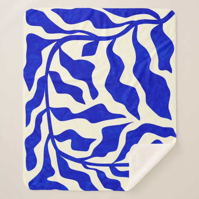 Manta Sherpa Elegancia índigo (Anverso)