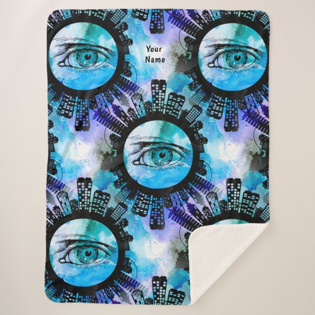 Manta Sherpa Elegancia mística en estilo urbano contemporáneo (Anverso)