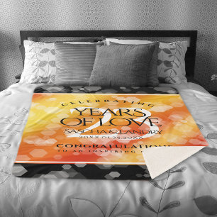 Manta Sherpa Elegante 23° Aniversario del Boda Imperial Topaz