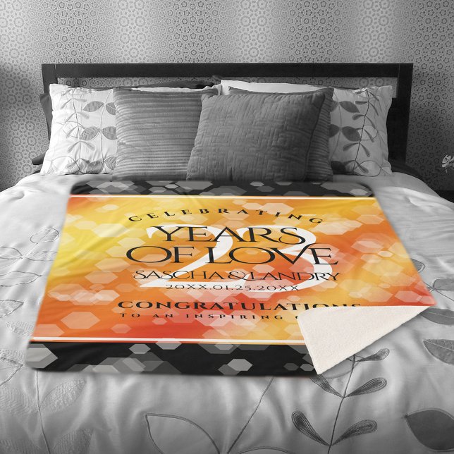 Manta Sherpa Elegante 23° Aniversario del Boda Imperial Topaz (Elegant 23rd Imperial Topaz Wedding Anniversary Sherpa Fleece Blanket Cover Photo.)