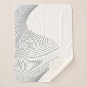 Manta Sherpa Elegante abstracción de onda futurista y moderna