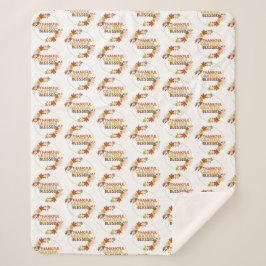 Manta Sherpa Elegante, Bendecida, Agradecida, Agradecida Acción