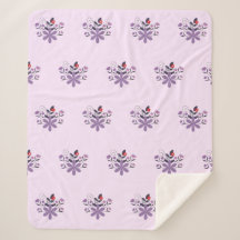Elegante estampado floral violeta gris violeta
