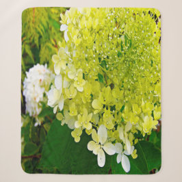 Manta Sherpa Elegante Hortensia Limelight Verde Chartreuse