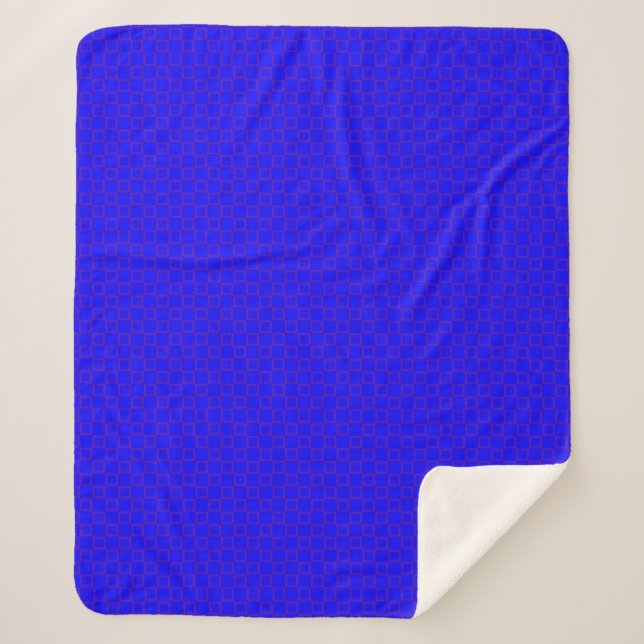 Manta Sherpa Elegante Sherpa Blanket clásico azul y violeta (Anverso)