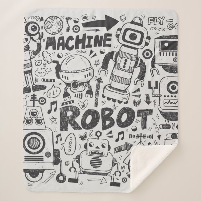 Manta Sherpa elemento robot doodle, herramientas de línea de il (Anverso)