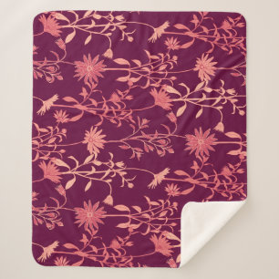 Manta Sherpa Elementos separados: Vintage floral
