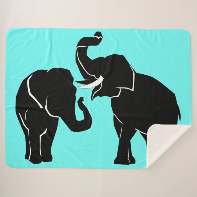 Manta Sherpa Elephant Sherpa Blanket (Anverso (horizontal))
