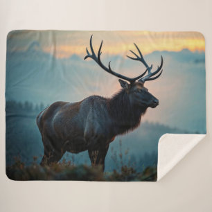 Manta Sherpa Elk en una carrera por el amanecer
