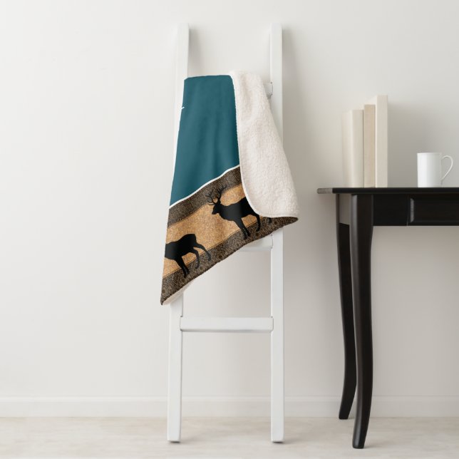 Manta Sherpa Elk Sherpa Blanket-Large-Brown Yellowstone (In situ)