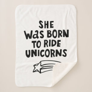 Manta Sherpa Ella nació montar unicornios