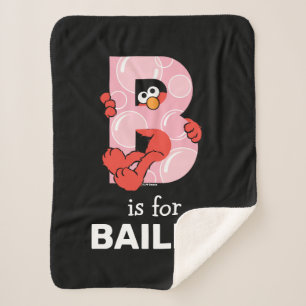 Manta Sherpa Elmo Alphabet   B Burbujas