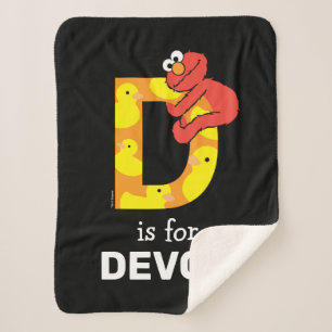Manta Sherpa Elmo Alphabet   D Pato