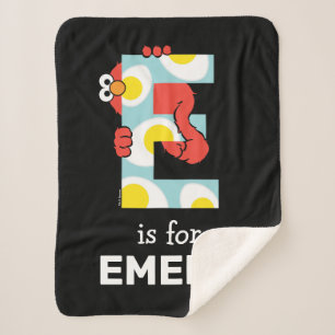 Manta Sherpa Elmo Alphabet   E Eggs