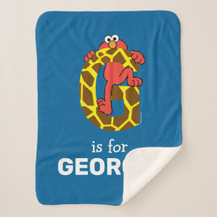 Manta Sherpa Elmo Alphabet   G Giraffe