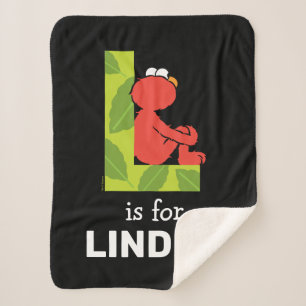 Manta Sherpa Elmo Alphabet   L Leaf