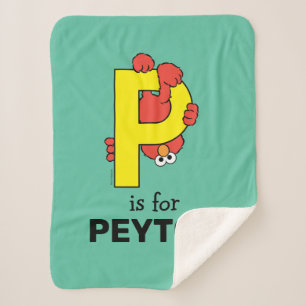 Manta Sherpa Elmo Alphabet   P Yellow