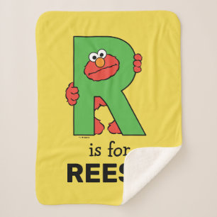 Manta Sherpa Elmo Alphabet   R Green