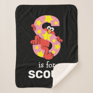 Manta Sherpa Elmo Alphabet   S Star