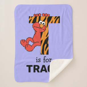 Manta Sherpa Elmo Alphabet   T Tigre