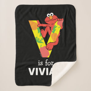 Manta Sherpa Elmo Alphabet   V Vegetable