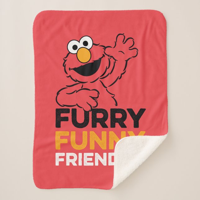 Manta Sherpa Elmo | Furry Funny Friendly (Anverso)