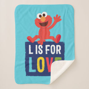 Manta Sherpa Elmo   L es para amor