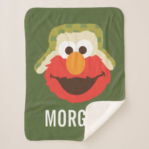 Manta Sherpa Elmo Woodland Face   Añadir su nombre