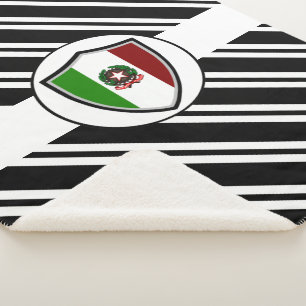 Manta Sherpa emblema de la bandera italiana