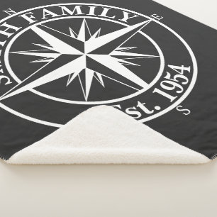 Manta Sherpa Emblema personalizable de monograma de estrella de