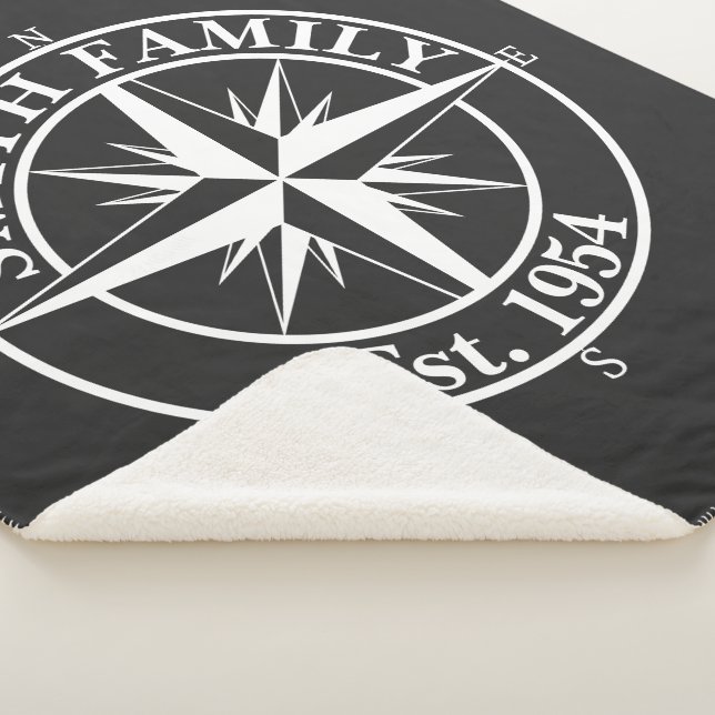 Manta Sherpa Emblema personalizable de monograma de estrella de (3/4)