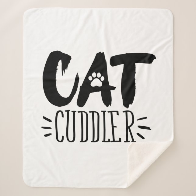Manta Sherpa en Cuddler Happy Cuddler Aesthetic Cat Pictures (Anverso)