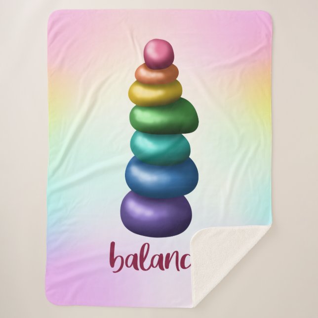 Manta Sherpa En cuenta. Rocas arco iris (Anverso)