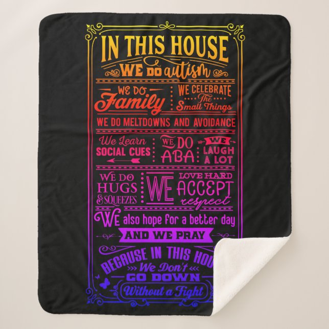 Manta Sherpa En Esta Casa Hacemos Autismo... (Anverso)