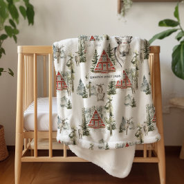 Manta Sherpa En la cabina | Conjunto de Navidades de nombre fam