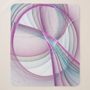 Manta Sherpa En Movimiento, Arte Fractal Abstracto Moderno y Co