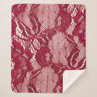 Manta Sherpa Encaje rojo: tela de jacquard elástica.