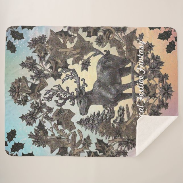 Manta Sherpa "Enchanted World" (Anverso (horizontal))