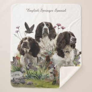 Manta Sherpa English Springer Spaniels ,Arte
